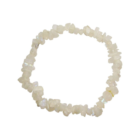 Rainbow Moonstone Gemstone Chip Bracelet - Case of 5