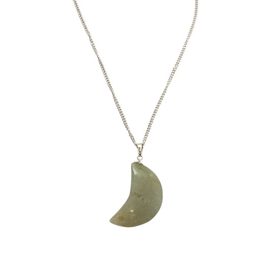 Green Aventurine Crescent Moon Pendant  - Case of 3