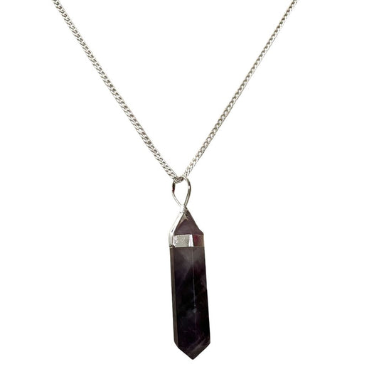 Amethyst Double Point Pencil Pendant 25-30mm - Case of 3