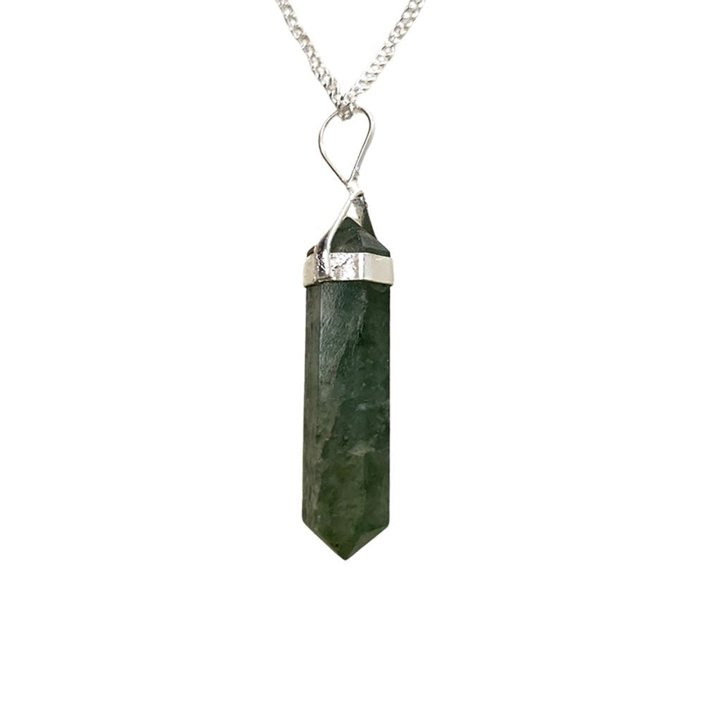 Green Aventurine Double Point Pencil Pendant 25-30mm - Case of 3