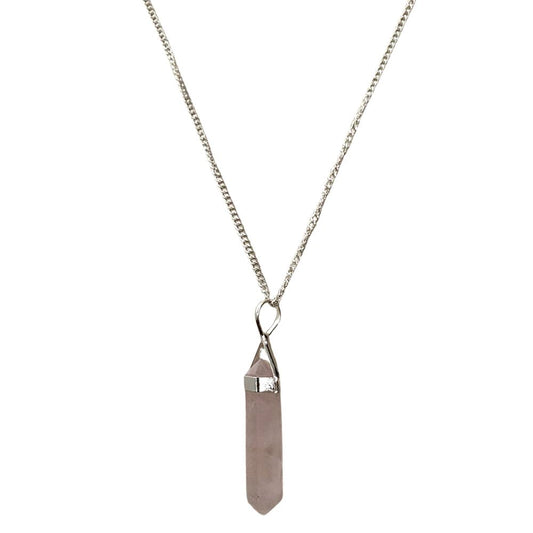 Rose Quartz Double Point Pencil Pendant 25-30mm - Case of 3