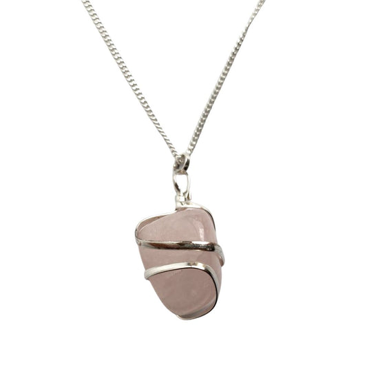 Rose Quartz Wire Wrap Pendant 2-3cm - Case of 3