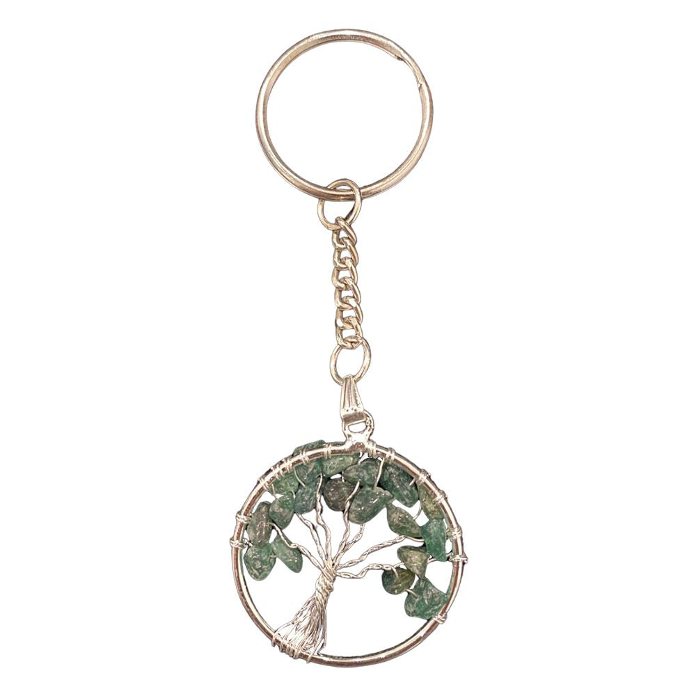 Green Aventurine Tree of Life Keychain 3cm - Case of 3