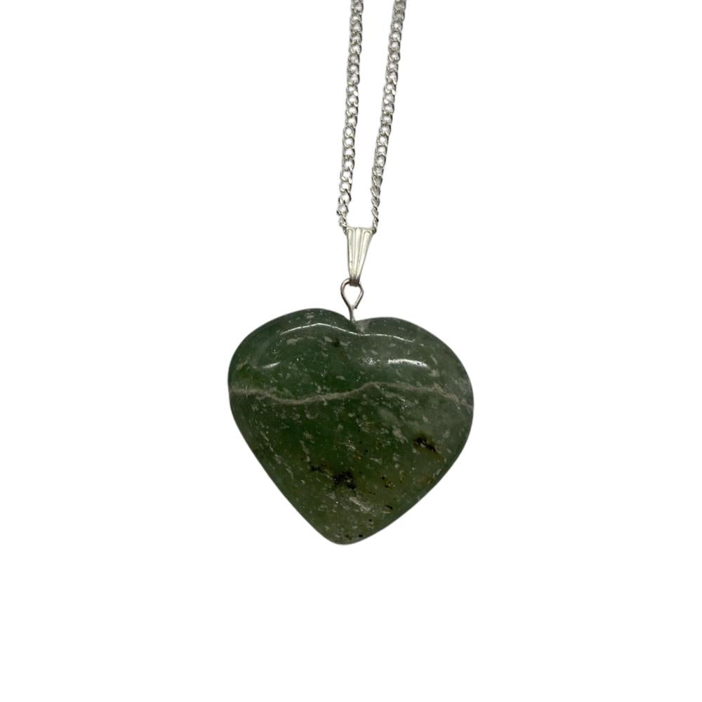 Green Aventurine Crystal Heart Pendant 3cm - Case of 3