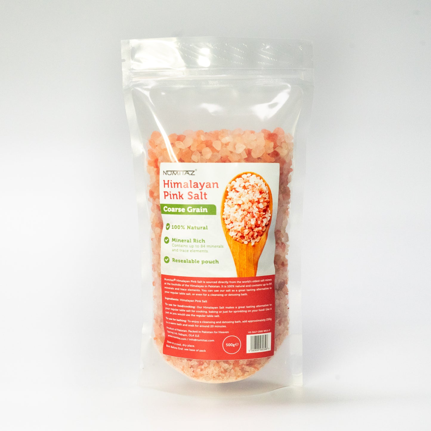Numitaz Himalayan pink salt coarse 0.5kg - Case of 6