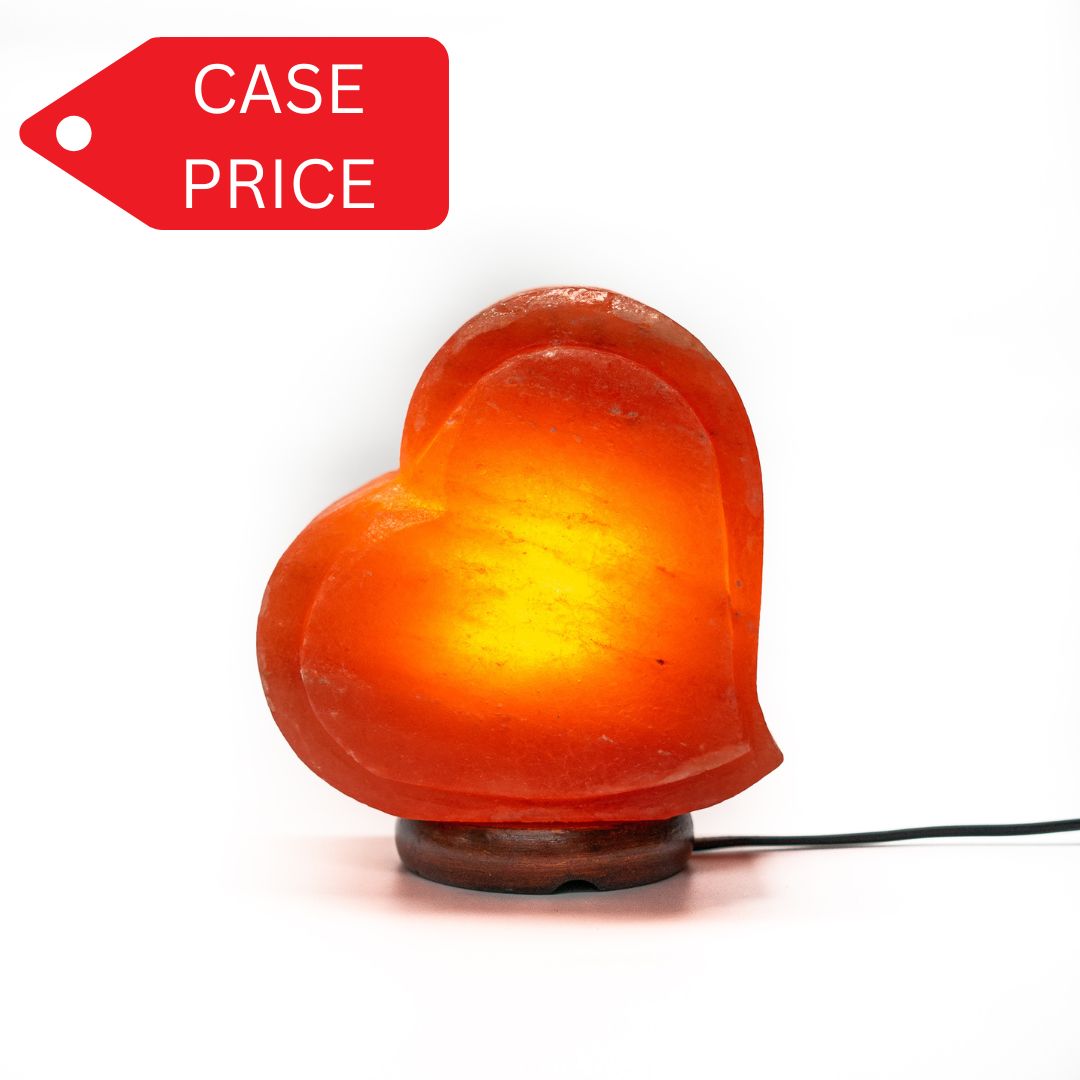 Heart salt lamp (pink) - Case of 4