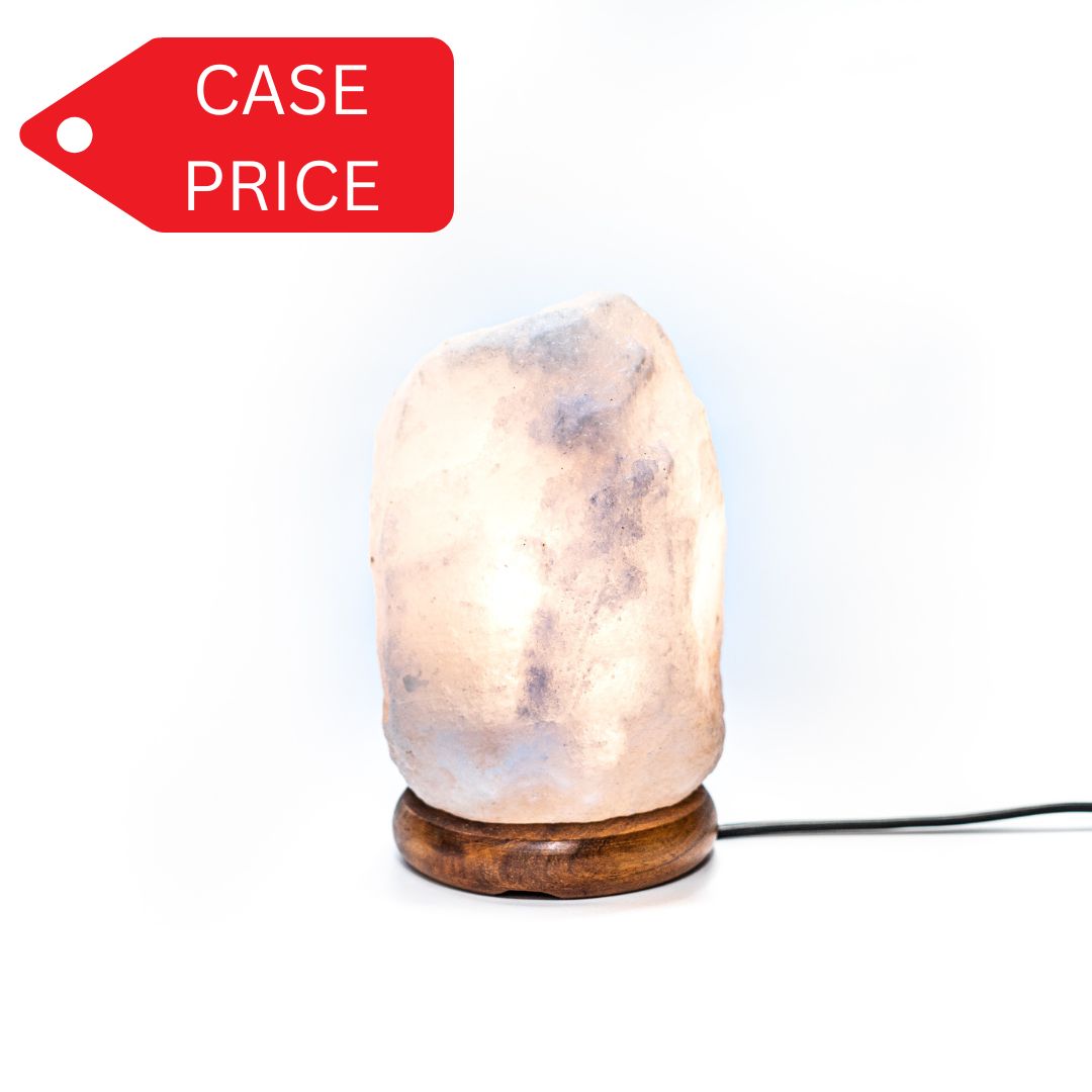 Natural salt lamp 1-2kg (white) - Case of 9