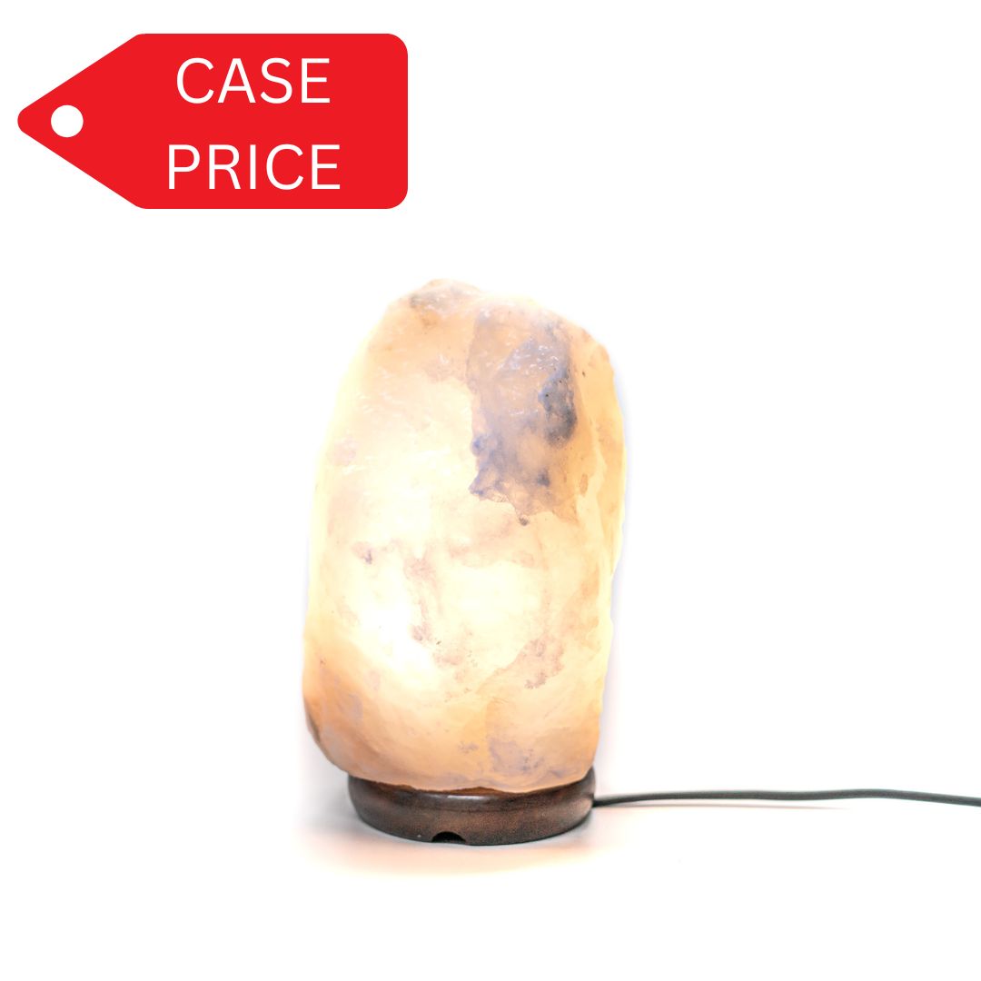 Natural salt lamp 2-3kg (WHITE) - Case of 6
