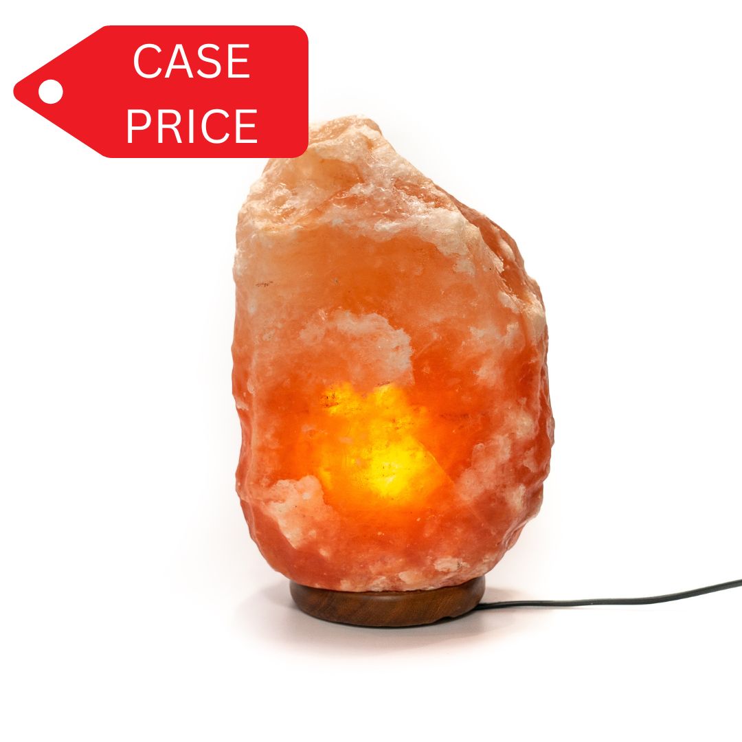 Natural salt lamp 6-8kg (pink) - Case of 2