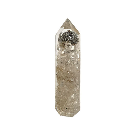 Clear Quartz Orgonite Obelisk Tower 8cm - Case of 2