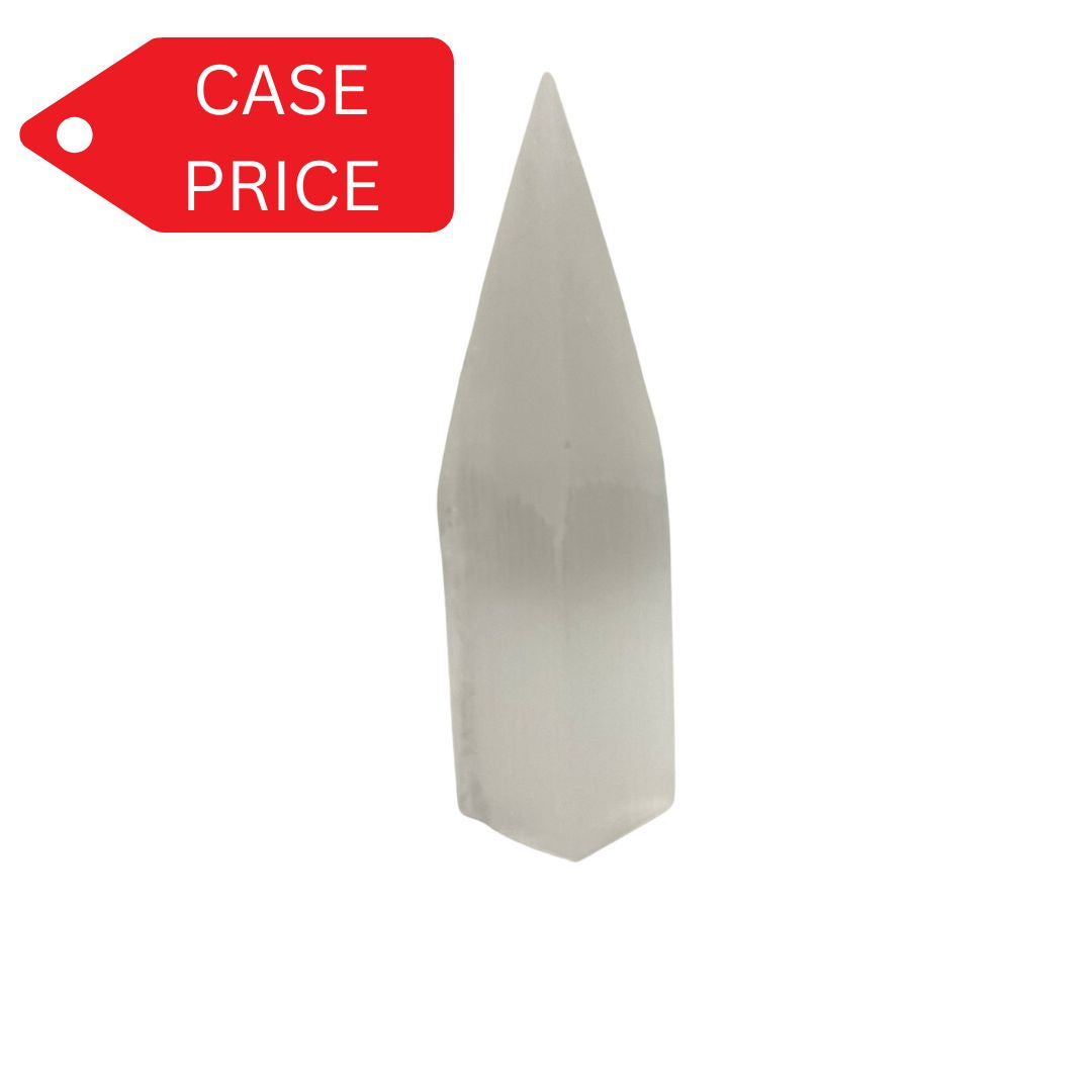 Selenite Tower Point 15cm - Case of 5