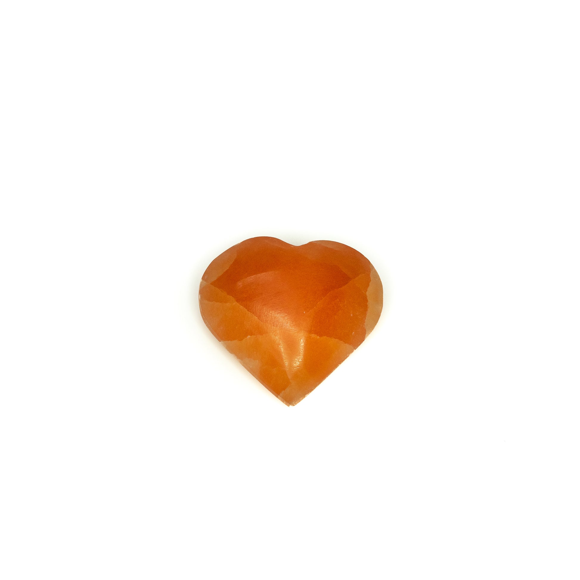 Selenite orange heart 5-6 cm - Case of 5