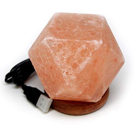 USB colour changing diamond salt lamp (pink)