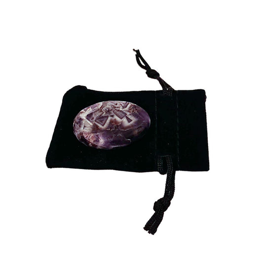 Amethyst Crystal Worry Thumb Stone - Case of 3