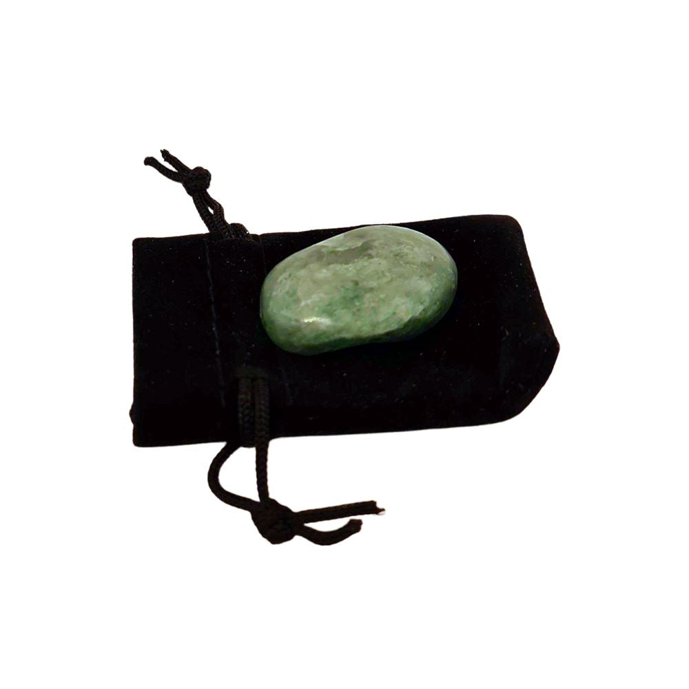 Green Aventurine Crystal Worry Thumb Stone - Case of 3