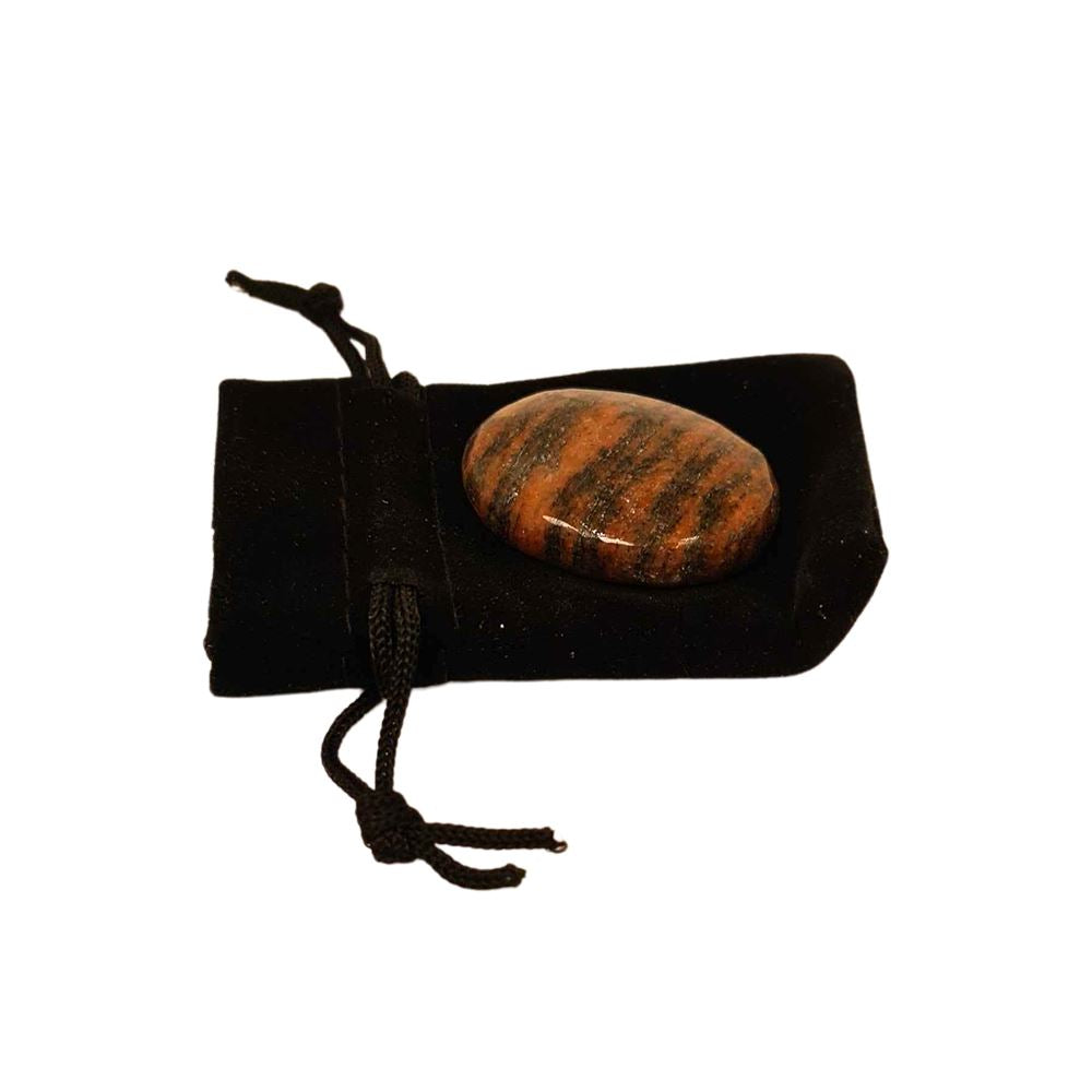 Tiger's Eye Crystal Worry Thumb Stone - Case of 3