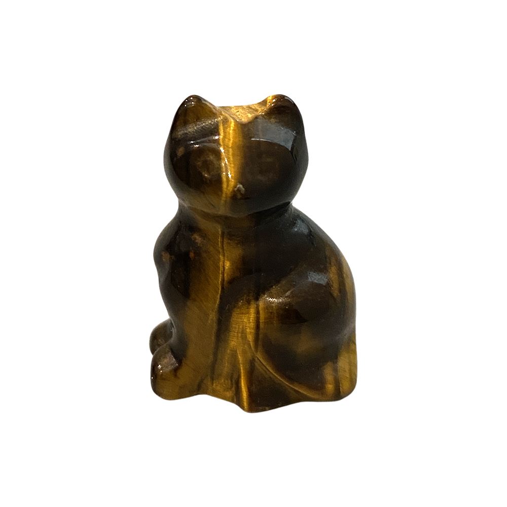 Tiger's Eye Crystal Cat Figurine, 2.5cm - Case of 3